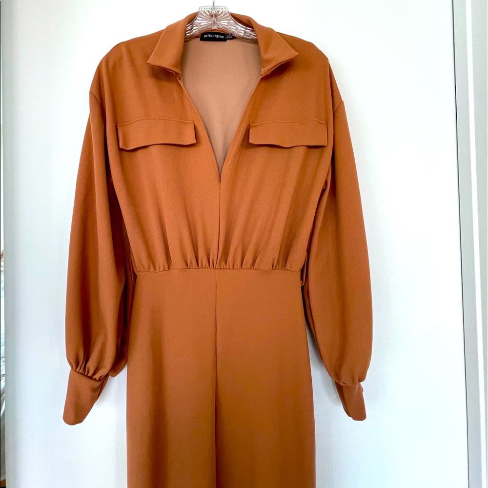 PrettyLittleThing Camel Oversized Jumpsuit